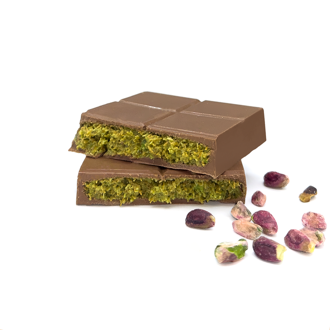 Dubai Choklad - Mjölkchoklad med 60% pistachiofyllning